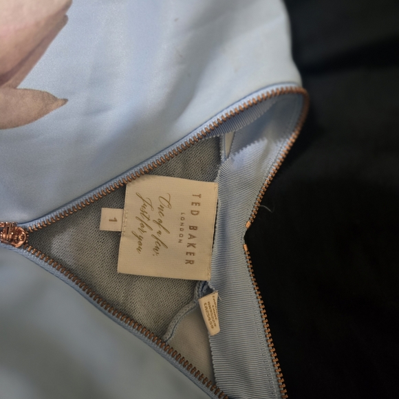 Ted Baker Light Blue Floral Bomber Jacket - Picture 2 of 3